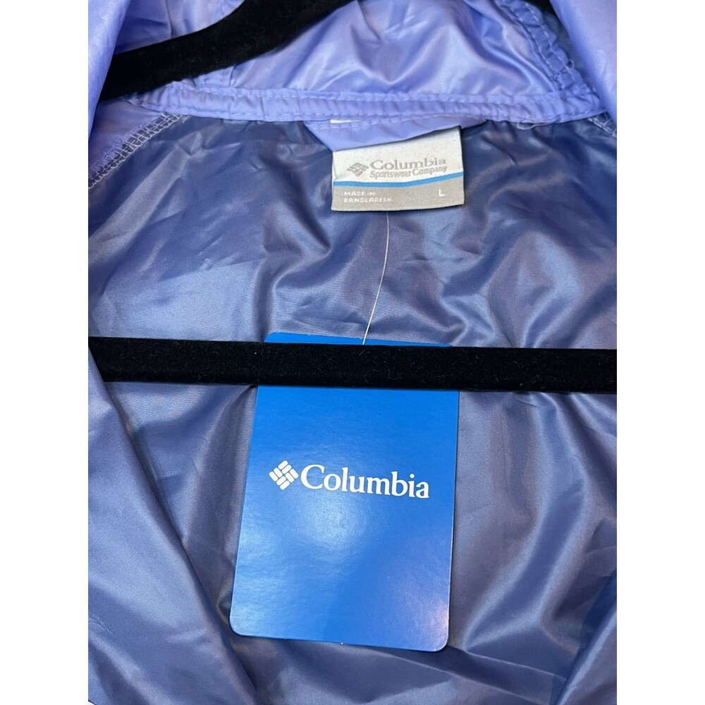 New W Tags Columbia Omni Shield Lightweight Windbreaker Jacket Large Hooded blue - Picture 2 of 12